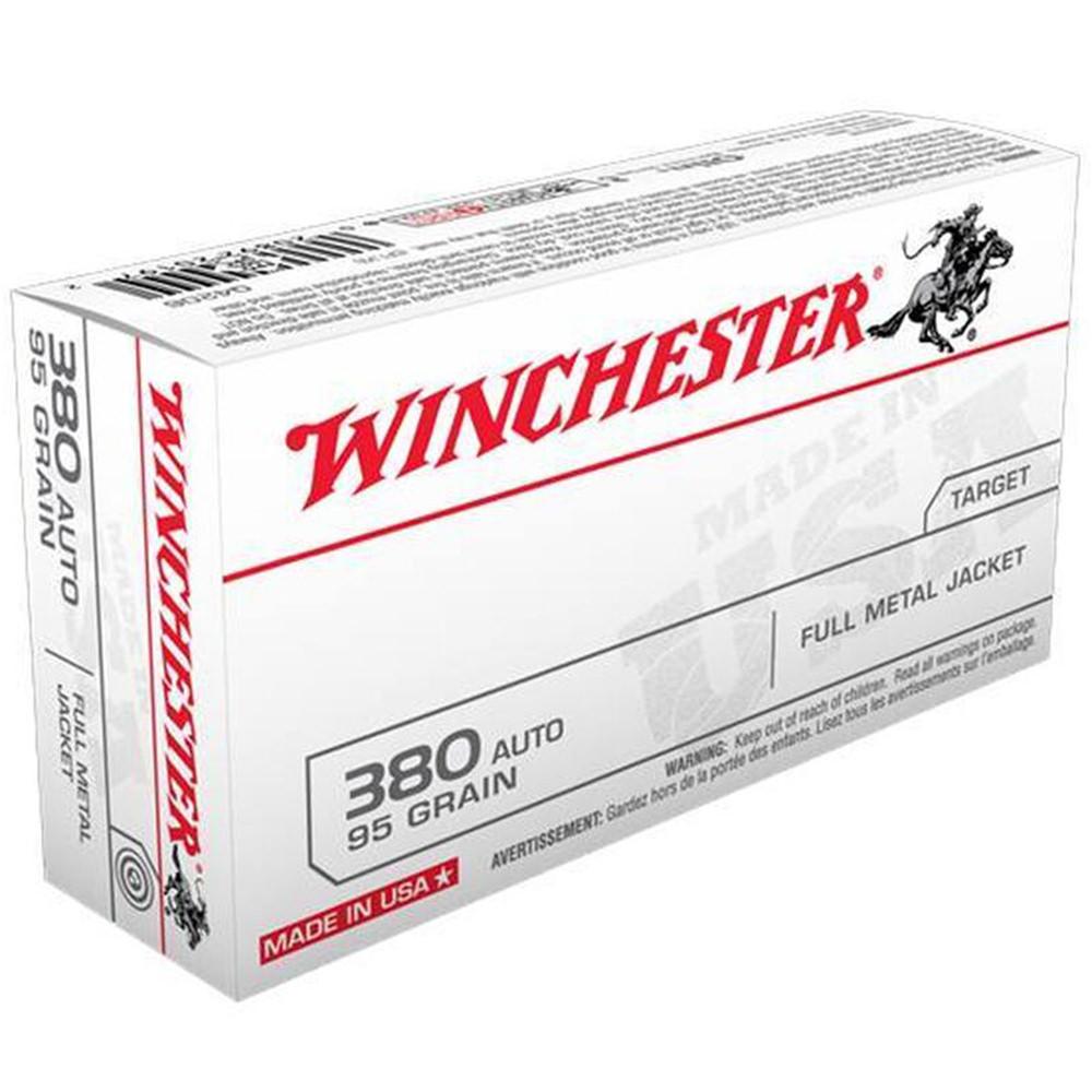 Bullseye North | Winchester .380 ACP Ammunition 95 Grain FMJ 955 Fps ...