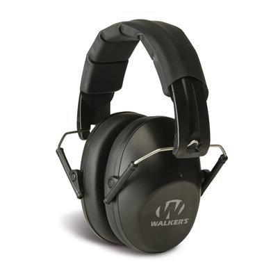 Walkers Game Ear Pro Low Profile Folding Muff Earmuff 22db reduction, Black
