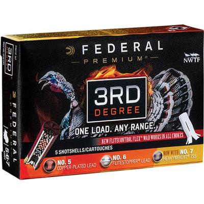 Federal 3rd Degree 12 Gauge Ammunition 5 Rounds 3-1/2