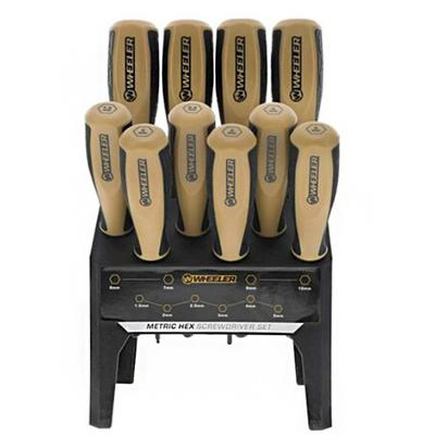 WHEELER 10 PIECE METRIC HEX BENCHTOP SCREWDRIVER SET