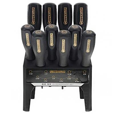 WHEELER 10 PIECE SAE HEX BENCHTOP SCREWDRIVER SET