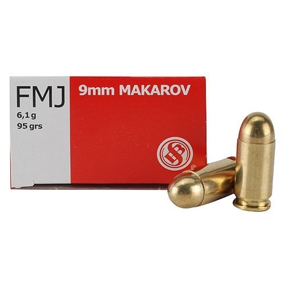 Sellier & Bellot 9mm Makarov 95 Grain FMJ - Box of 50