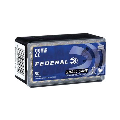 Federal Premium Small Game .22 WMR 50 Grain Jacketed Hollow Point - Box of 50