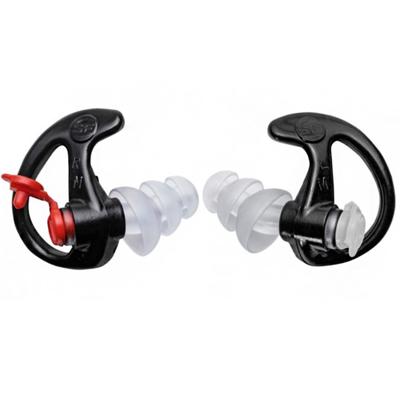 SUREFIRE - TRIPLE FLANGED, FILTERED EARPLUGS, MEDIUM, 1 PAIR, BLACK