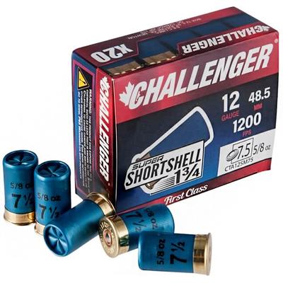 CHALLENGER SHORTSHELL 12GA 5/8 OZ, 1 3/4,  1200 FPS #7.5