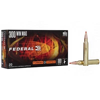 Federal - Fusion Tipped Rifle 300 Win Mag, 180 Grain, Tipped Fusion, 2950 fps