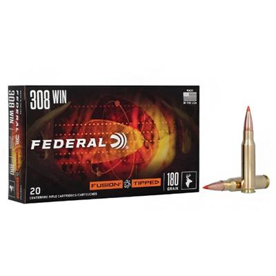 Federal Fusion Tipped 308 Win 180 Gr Fusion Box of 20