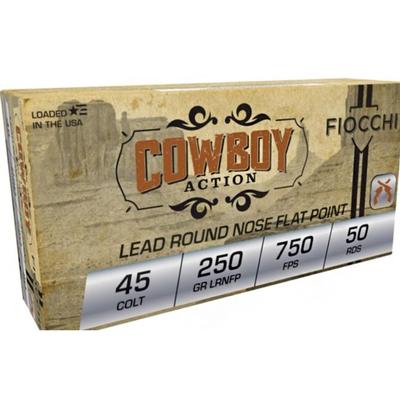 Fiocchi Cowboy Action .45 LC 250 gr Lead RNFP Handgun Ammo - 50/ct