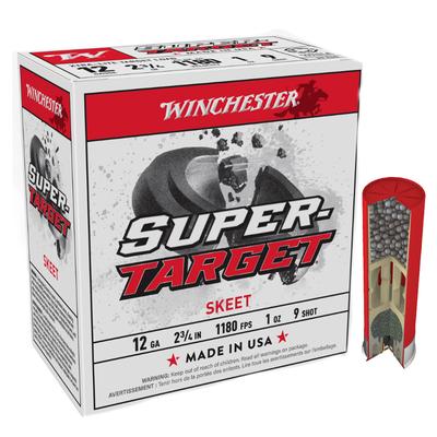 Winchester Super Target (Skeet) 12ga 2 3/4in 1 oz #9 Shot, Case of 250 rds