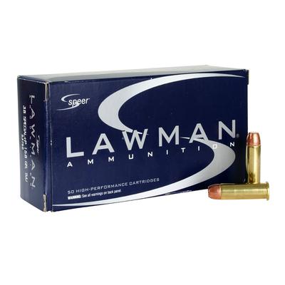 Speer Lawman .38 Special +P 158 Grain TMJ Centerfire Handgun Ammo