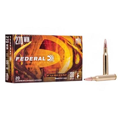 Federal Fusion Rifle 270 Win, 130 Grain, Medium Game - 20 rds