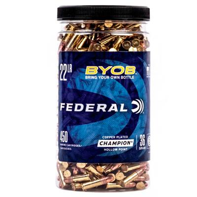 Federal Champion BYOB - .22LR, 36gr, CPHP, Bottle of 450 Rounds