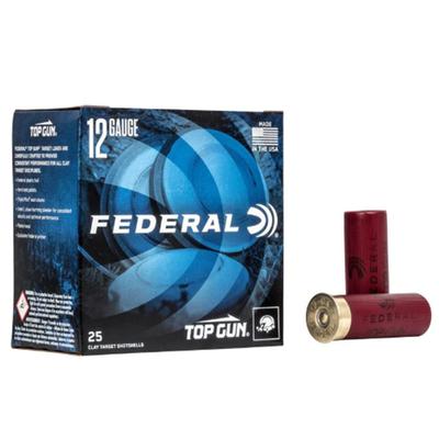 Federal Top Gun, 12 Gauge, 8 Shot, 2-3/4 in, 1 1/8 oz, 1145 fps - Box of 25 Rounds 