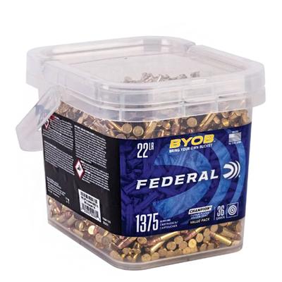 Federal BYOB, 22 LR, 36 Grain, Copper Plated Hollow Point, 1260 fps - 1375 Rds