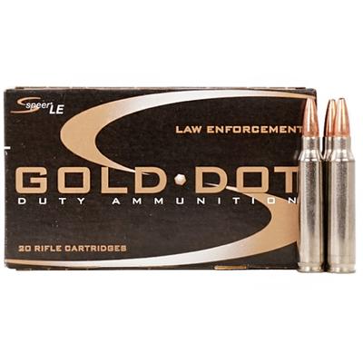 CCI Speer LE Gold Dot - Soft Point Ammunition 223 REM 62GR - Box of 20