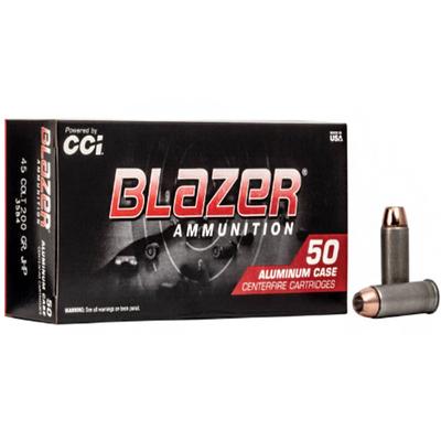 CCI Blazer Aluminum, 45 Colt, 200 Grain, Jacketed Hollow Point, 1000 fps - Box of 50