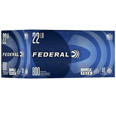 Federal Champion Training - Rimfire, 22 LR, 40 Grain, Lead Round Nose, 1200 fps - 800 Rounds