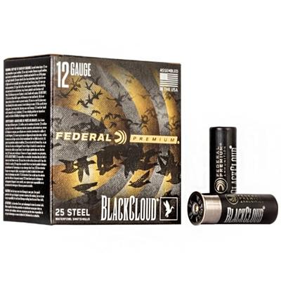 Federal Black Cloud FS Steel, 12 Gauge, 2 Shot, 3 in, 1 1/4 oz, 1450 fps - Box of 25 Rds