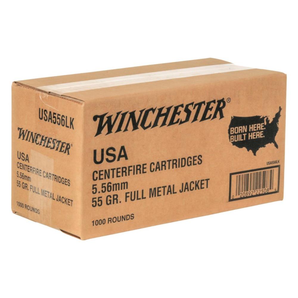 Bullseye North | Winchester USA Ammo 5.56x45mm NATO 55gr FMJ USA556LK ...