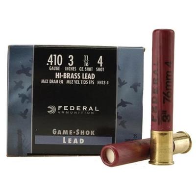 Federal Game-Shok Hi-Brass Ammo 410 Bore 3