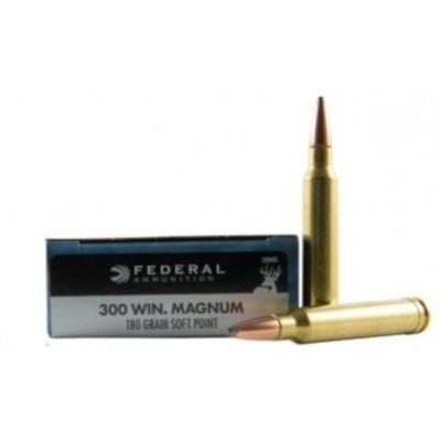 Federal Power-Shok Ammo 300 Winchester Magnum 180gr SP - Box of 20