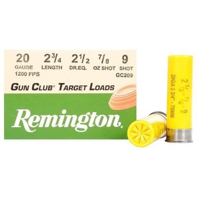 Remington Gun Club Target Ammo 20 Gauge 2-3/4