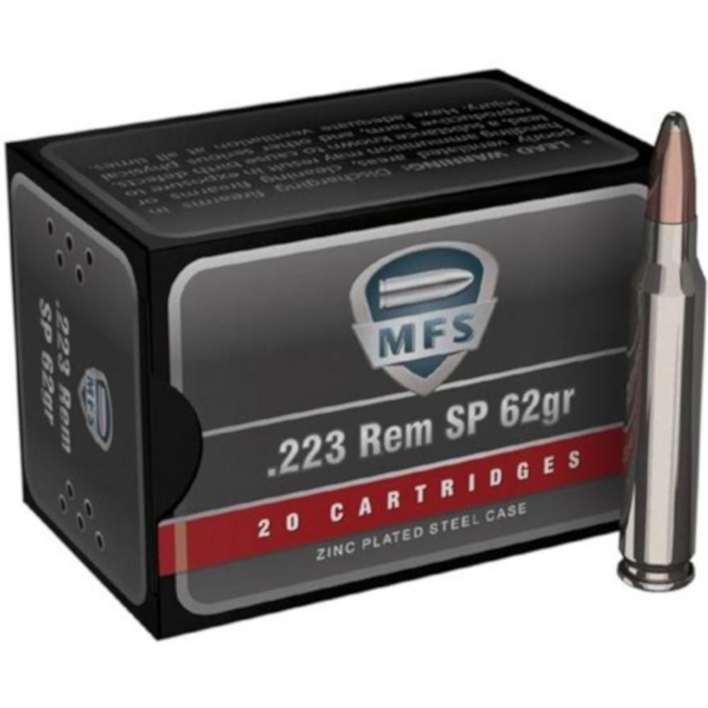 Bullseye North | MFS Ammo 223 Rem 62gr SP - Box of 20